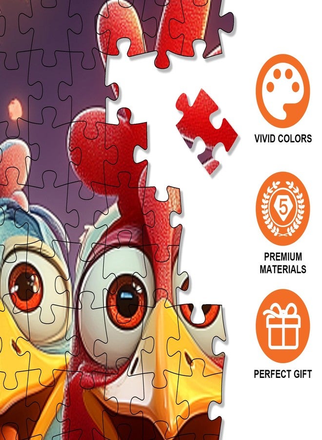 Lirches 500pcs Jigsaw Puzzles - Large Chicken Puzzles Paper Puzzle for Adults, Interactive Family Game, DIY Brain Challenge, Scratch-Resistant, Square Shape, Ideal Thanksgiving Gift - Image 4